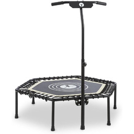 Фітнес-батут Klarfit Jumpanatic для дому, білий, 112 см, регульована ручка, до 120 кг