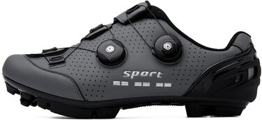 Велосипедні черевики SDEQA для MTB, чоловічі/жіночі, сумісні з SPD, з клітами, унісекс, сірий (46 EU)