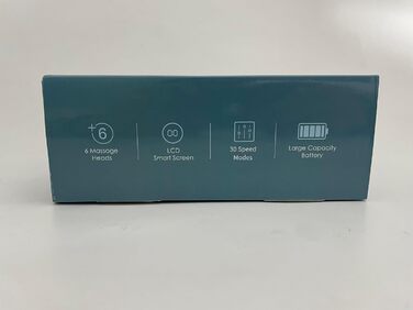 Масажний пістолет EKUPUZ з 30 режимами, 6 насадками, USB-C, для м'язів, шиї, спини, плечей, сріблястий