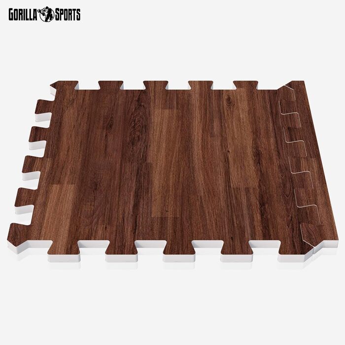 GORILLA SPORTS захисний килимок для підлоги EVA, 18 шт, 30x30 см, антиковзкий, пазловий, для тренажерів і фітнесу
