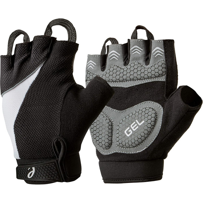 Велосипедні рукавички без пальців з гелевими подушками 7 мм, чорні, розмір L