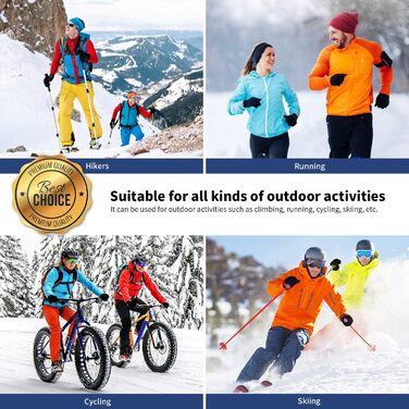 Рукавички для велосипедистів зимові чоловічі та жіночі. Теплі, водонепроникні, з сенсорним екраном. Ідеальні для катання на велосипеді, лижах, бігу та роботи.