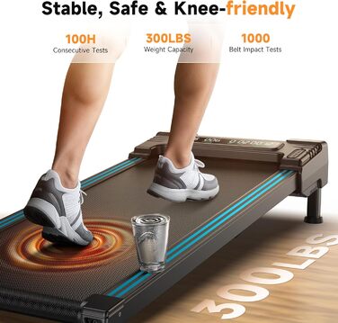 Бігова доріжка REPOWER для дому Walking Pad з автоматичним підйомом 9%, тиха, з пультом ДУ, три рівні, навантаження до 136 кг, для робочого столу
