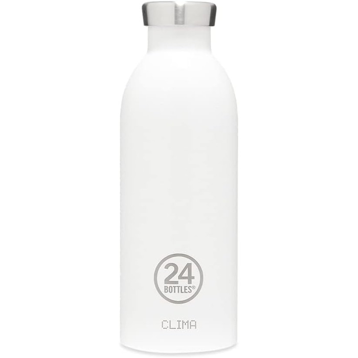 Термос 24Bottles Clima Bottle 500 мл, нержавіюча сталь, білий, італійський дизайн, екологічний, зберігає тепло 12 годин і холод 24 години, герметичний