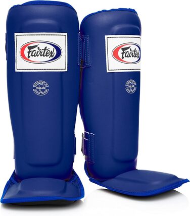 Захист гомілки Fairtex SP3 для муай-тай та MMA, синій, розмір L, легкі та міцні, для чоловіків, жінок і дітей