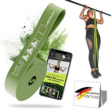 Стрічки опору для тренувань, фітнес-стрічки для кроссфіту та розтяжки (MEDIUM)