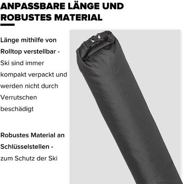 Чохол для лиж ATOMIC Nordic Ski Sleeve, водонепроникний, регульований, для бігових лиж та палиць, чорний
