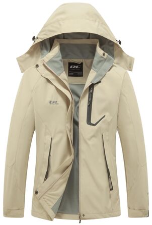 Водонепроникна куртка-вітровка Daen Outdoor Softshell з капюшоном для походів та прогулянок, розмір M, колір хакі