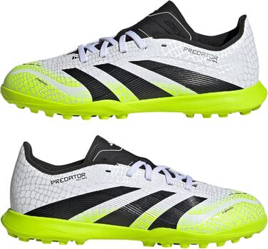 Дитячі футбольні бутси adidas Predator League Turf, Cloud White/Core Black/Lucid Lemon