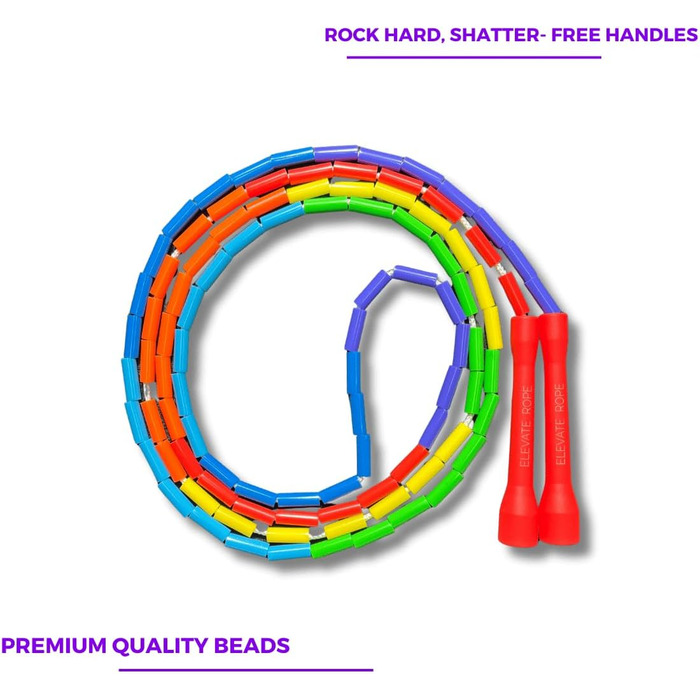Професійна скакалка з бісеру Elevate Rope, 3 м, регульована, для фрістайлу, кардіо та трюків, полімерний шнур, для будь-якого рівня, для залу та вулиці