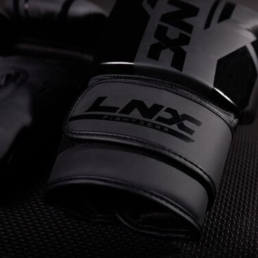Боксерські рукавички LNX Performance Pro з натуральної шкіри 14 унцій, чорні — для боксу, кікбоксингу, муай-тай, ММА