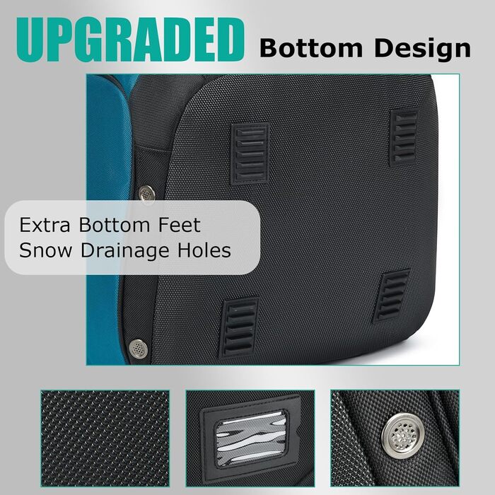 Чохол для лижних черевиків з відділенням для шолома, 65L, нейлон. Рюкзак для лиж, роликів, ковзанів (синій)