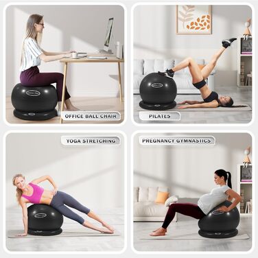 Гімнастичний м'яч BalanceFrom, протиударний, нековзний, з насосом, 90 кг