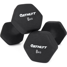 Гантелі Athlyt 2x6 кг неопренові для фітнесу