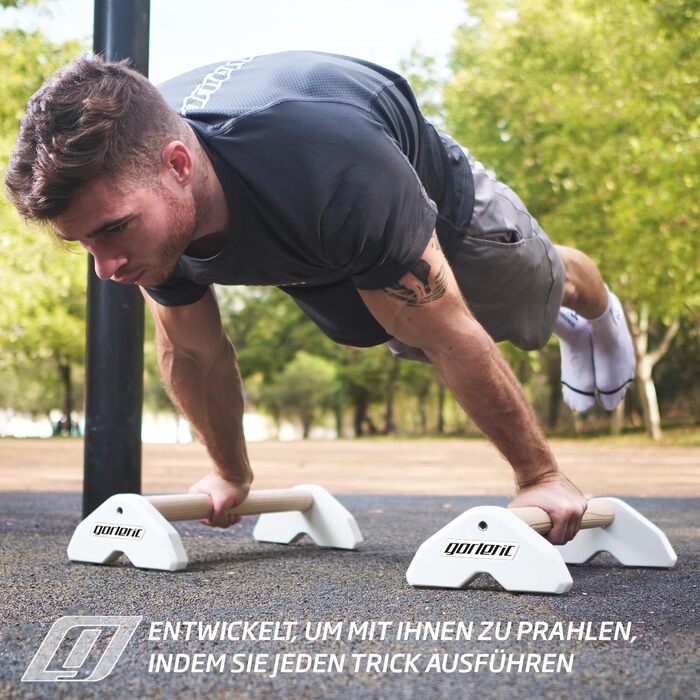 Преміальні бруси LowFit PRO Gorletic для калістеніки та гімнастики, магнітні, компактні, білі, тестовані атлетами