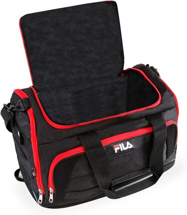 Спортивна сумка FILA Cypress Unisex, маленька сумка для спорту та тренувань, Onyx/Red (один розмір)