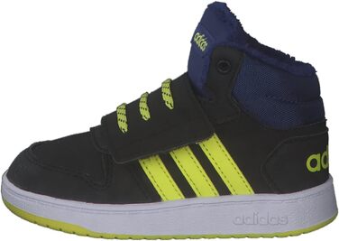 Кросівки Adidas Hoops Mid 2.0 для дітей та дорослих (21 EU, чорний/жовтий/синій)