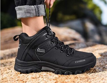 Чоловічі трекінгові черевики для туризму та бігу, чорні, водонепроникні, High Top (39 EU)