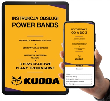 Набір фітнес-резинок KUDDA, 6 шт., багатоколірні, 208 см, опір 2-80 кг