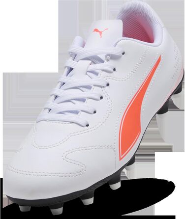 Дитячі футбольні бутси PUMA Vitoria II FG/AG Jr для футболу, 32 EU, білий/червоний