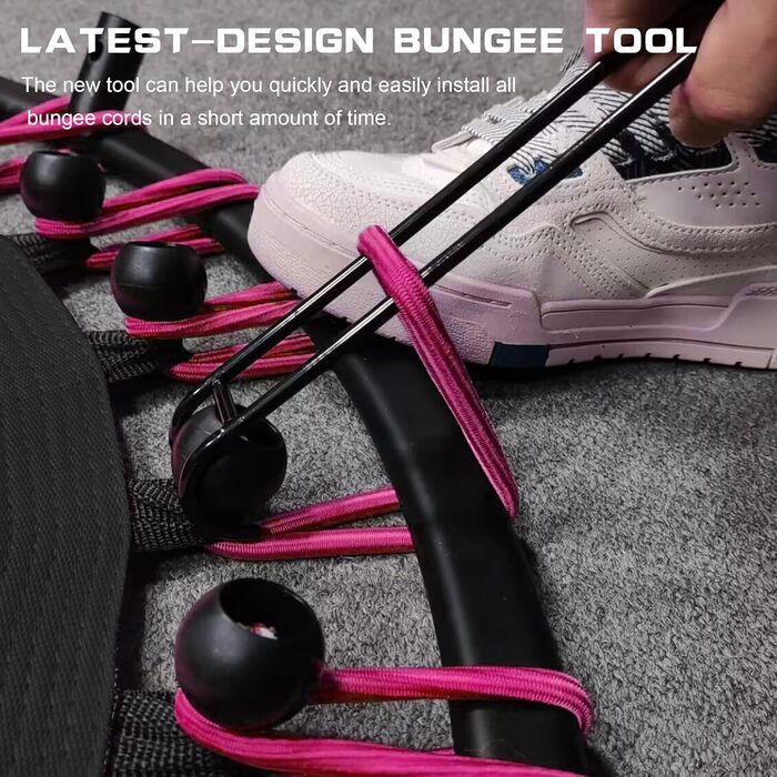 Трамплін для дому DARCHEN, 100 см, до 200 кг, з поручням, червоний