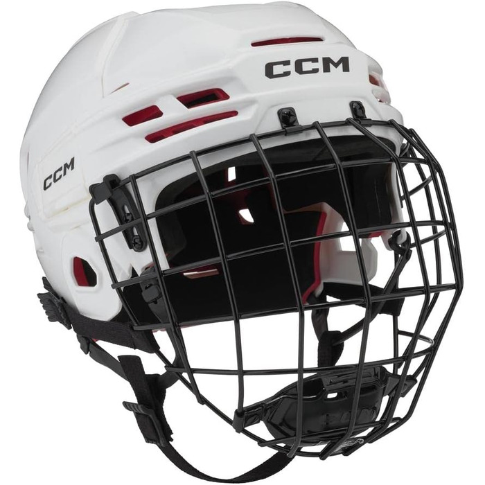 Хокейний шолом CCM Tacks 70 Combo Senior білий, розмір S