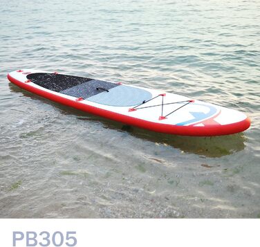 Надувна SUP-дошка Nemaxx 305x76x10 см, червоно-синя, для веслування стоячи