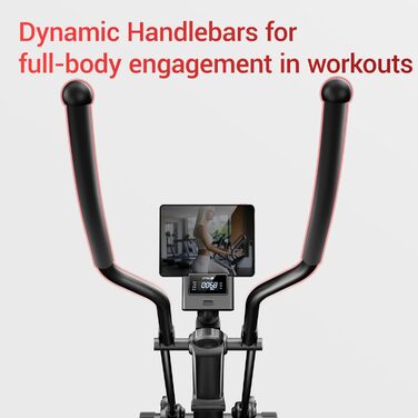 UMAY Еліптичний тренажер для дому ET30: 16 рівнів опору, тихий магнітний привід, довжина кроку 40 см, датчики пульсу, LCD-дисплей, вантажопідйомність 159 кг