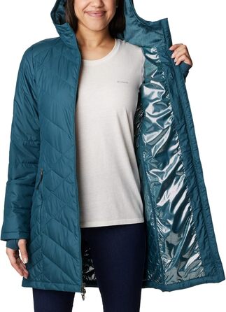 Жіноча зимова подовжена куртка з капюшоном Columbia First Generation Heavenly Long Hooded Jacket, колір Night Wave, розмір S