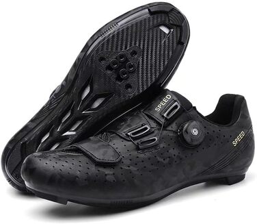 Велосипедні черевики для чоловіків та жінок, MTB, шосе, крос-кантрі, кросівки, дихаючі, Outdoor, Indoor, Spin, Camoblau, Straße (37 EU, Camo Schwarz Straße)