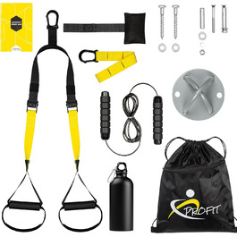 Набір для фітнесу TRX: стрічки, анкери для дверей/стін, скакалка, термопляшка. Тренування вдома.