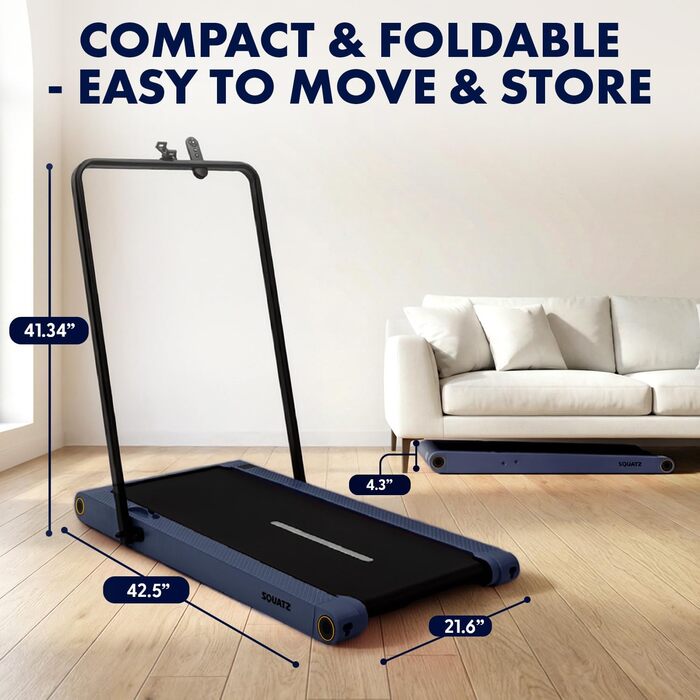 Бігова доріжка Squatz 2-in-1 Walking Pad для ходьби та бігу, синя