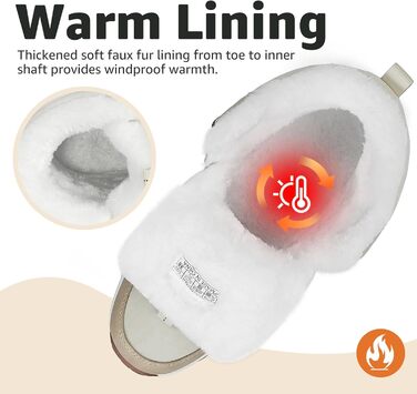 Зимові черевики Mishansha для жінок, утеплені, водонепроникні, для піших прогулянок, розмір 36-42, бежевий, білий, 41 EU