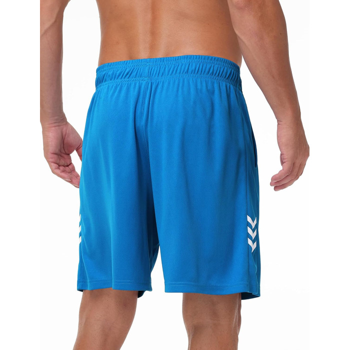 Чоловічі спортивні шорти для фітнесу та бігу Dry Fit, дихаючі тренувальні шорти для залу (3XL, чорний/сірий/синій)