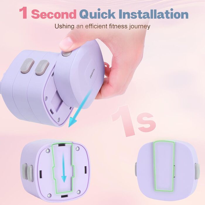 Регульований набір гантелей 2 шт. 4 в 1, для жінок, швидке налаштування, 0.9-2.3 кг, фітнес для дому, фіолетовий