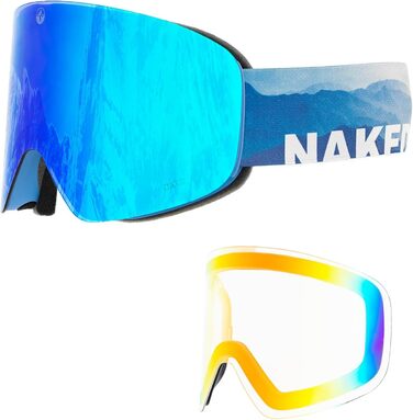 Гірськолижна маска NAKED Optics TROOP EVO з лінзою для поганої погоди, чоловіча та жіноча сноуборд-маска зі змінними лінзами для снігу та туману