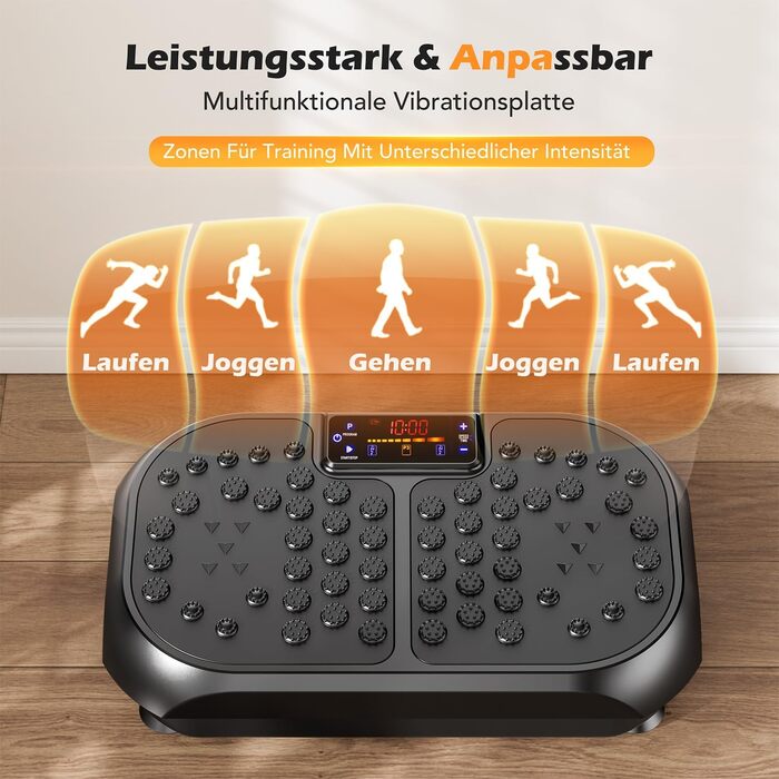 Віброплатформа для фітнесу Sport: 6 програм, для схуднення, м'язів, всього тіла, чорна (51x30.5x12.5 см)