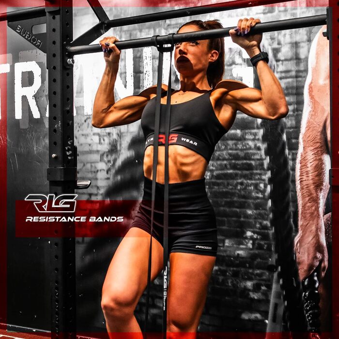 Гумові еспандери RL Grips для фітнесу, бодібілдингу та йоги (15-40 кг) - фіолетові
