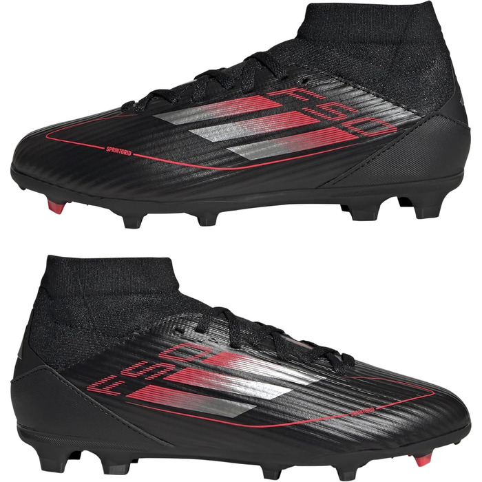 Дитячі футбольні бутси adidas F50 League Mid FG/MG - чорний, червоний, металік (28.5 EU)