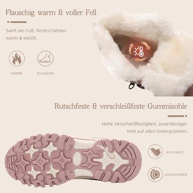 Жіночі зимові черевики, зимові чоботи, трекінгові черевики, снігоступи, рожеві, 36-41