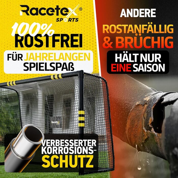 Ворота для футболу в сад для дітей та дорослих з антикорозійним покриттям. Ворота для дітей з анкерами для оптимальної фіксації. Футбольні ворота з м'якою оббивкою 300x200 см