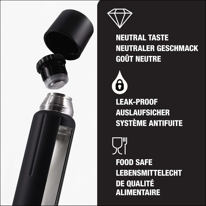 Термос SIGG Gemstone IBT з чашкою, ізольована питна пляшка, герметична, легка, BPA-free, нержавіюча сталь 18/8, об'єм 0,5/0,75/1,1 л