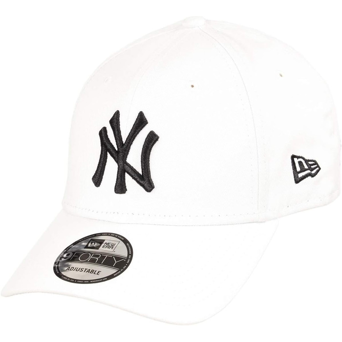 Кепка New Era MLB 9Forty з регульованим розміром, бейсболка з логотипом NY/LA, однорідний розмір, Нью-Йорк Янкиз - Біло-Чорна