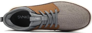 Чоловічі Slip-On кросівки: дихаючі, шнурівка, для ходьби, фітнесу, спорту, відпочинку та бізнесу (42.5 EU, Коричневий)