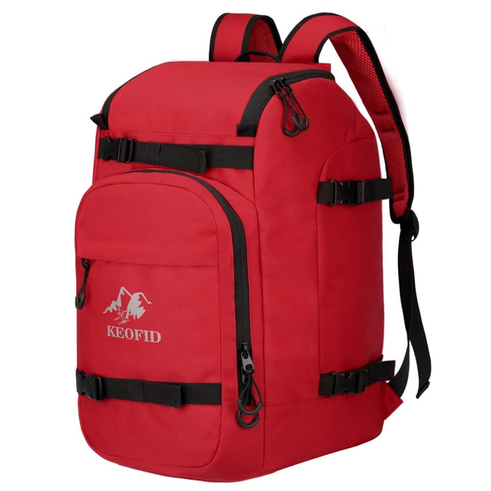 Чохол для лиж KEOFID: універсальний рюкзак-сумка для лиж та сноуборду (50л, червоний)
