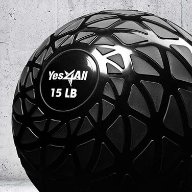 М'яч для ударів Yes4All Medizinball - 4.5-18 кг, чорний, синій, блакитний, помаранчевий, глянцевий - для силових тренувань та фітнесу
