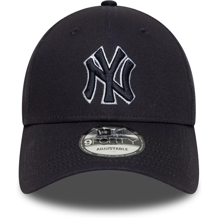 Кепка New Era 9Forty Strap Cap з вишитим логотипом New York Yankees (Navy)
