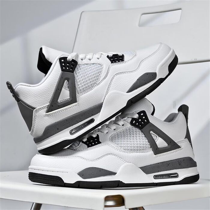 Кросівки Marbury Air 4 Retro: чоловічі та жіночі, для скейтбордингу, бігу, занять спортом, ходьби та баскетболу. Розмір 39 EU, білий/сірий