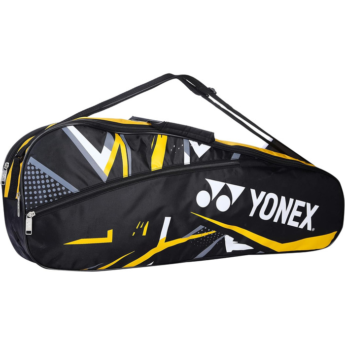 Сумка для бадмінтону Yonex SUNR 2215 чорно-жовта, велика спортивна сумка для ракетки та аксесуарів