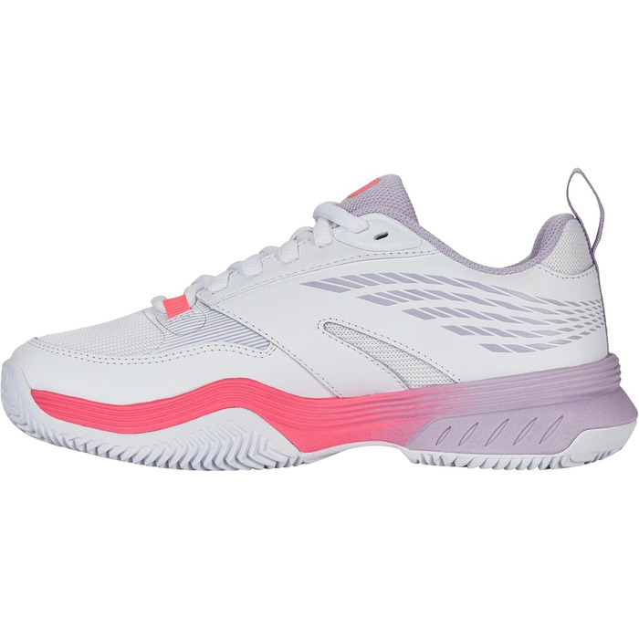 Жіноче тенісне взуття K-Swiss Speedex, 39.5 EU, білий, Orchid Petal, Neon Blaze